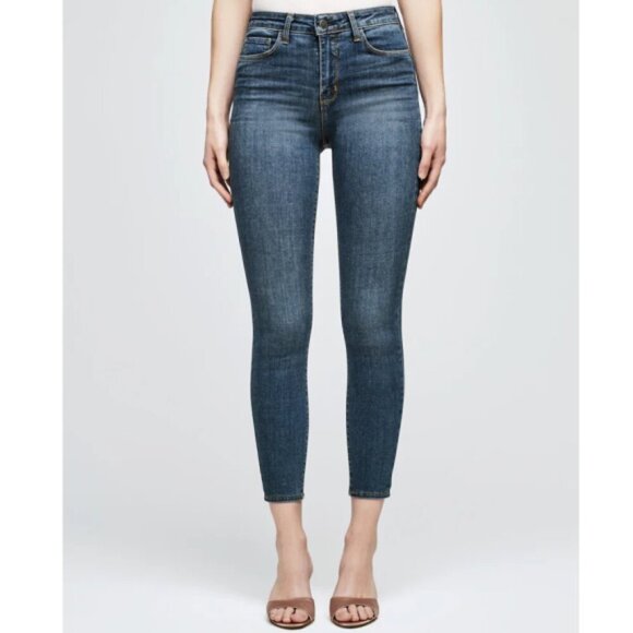 L'AGENCE 'Margot' High-Rise Skinny Stretch Ankle Jeans, New Vintage - Picture 1 of 3